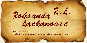 Roksanda Lackanović vizit kartica
